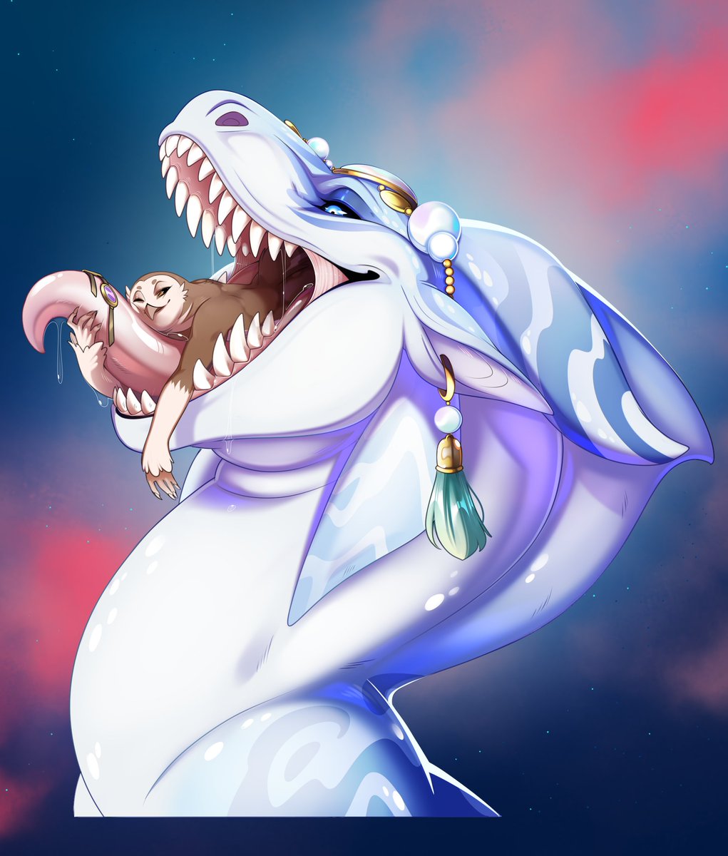 CumdleBundle's tweet photo. Who would tell that goddess of the waves likes... Chicken nuggets! Well as you can see, Seelie LOVES THEM! 🍗
#vore #voreart #furryvore #dragonart https://t.co/YiryyVXZZi
