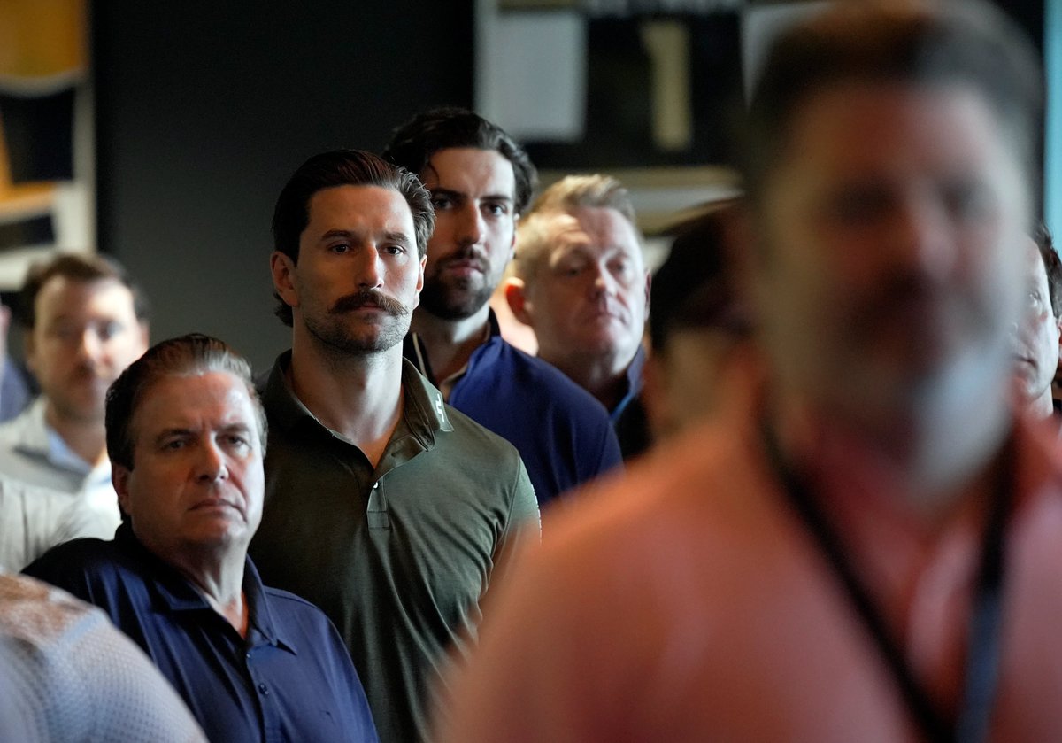 AlexDaugherty1's tweet photo. Filip Forsberg and Nic Hague were both present at Chris MacFarland's press conference today. Think those were the only two, but not surprising as most are out of town for the summer. https://t.co/RBmLu6SUSM