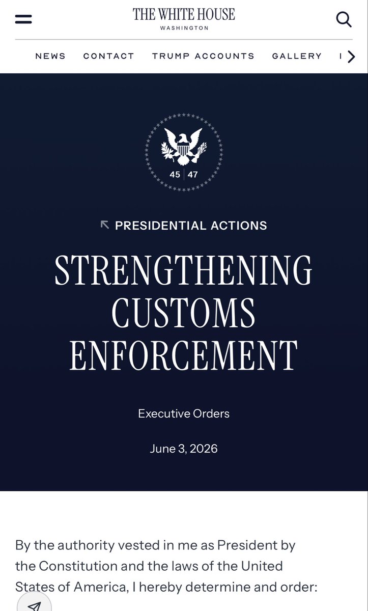 typesfast's tweet photo. The Trump administration just took massive positive steps to crack down on the tariff fraud I’ve been ranting about for the last year. Credit where it’s due this is great policy. https://t.co/HeTtwdKt4h