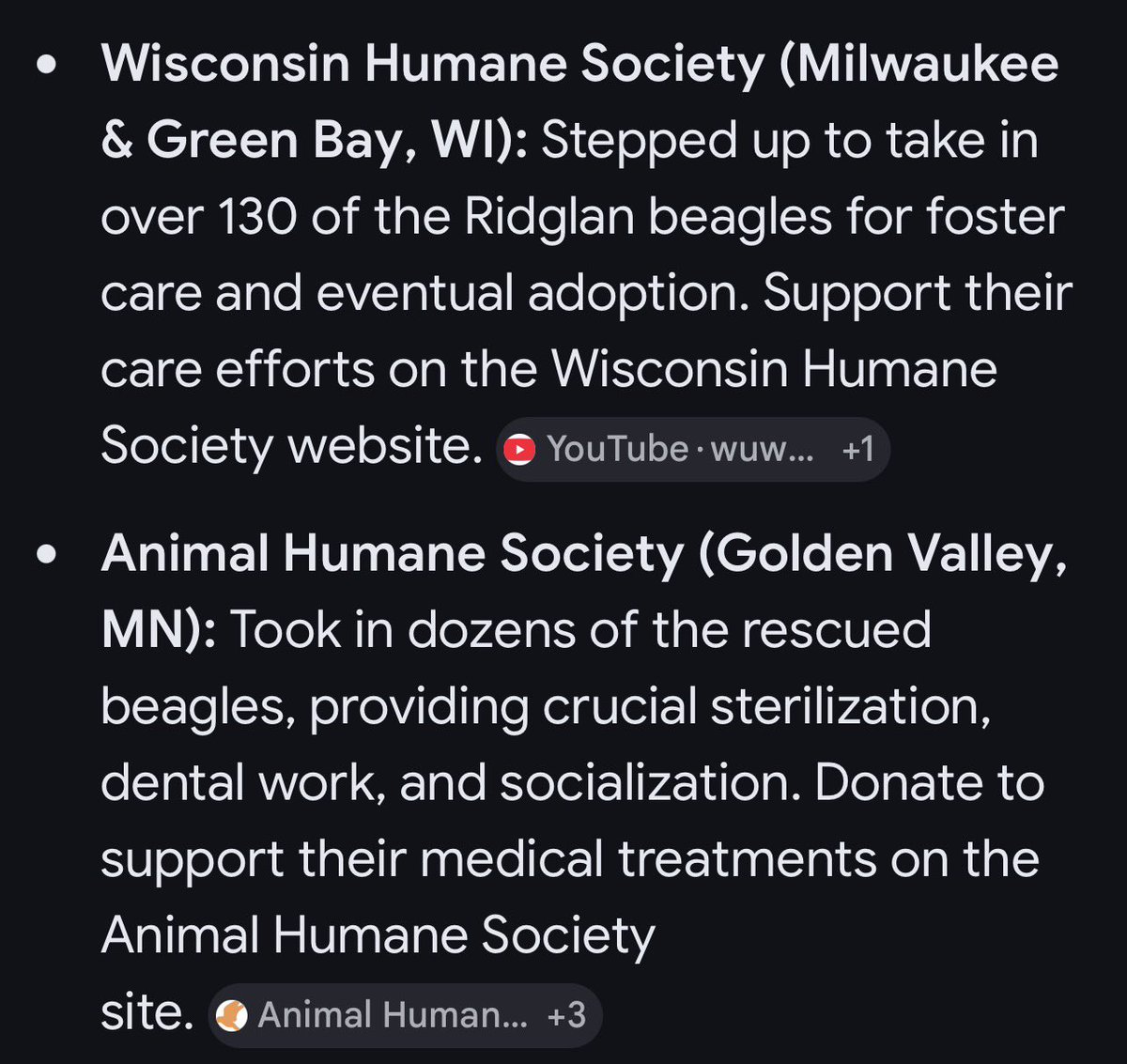 MsSigSmith's tweet photo. Please DONATE to one of the many rescues that saved the beagles. Here's 5. Please help. It's very costly too house, transport, rehabilitate and spay and neuter all of these beautiful beagles! Too many to list. https://t.co/IEyGbCGAvg