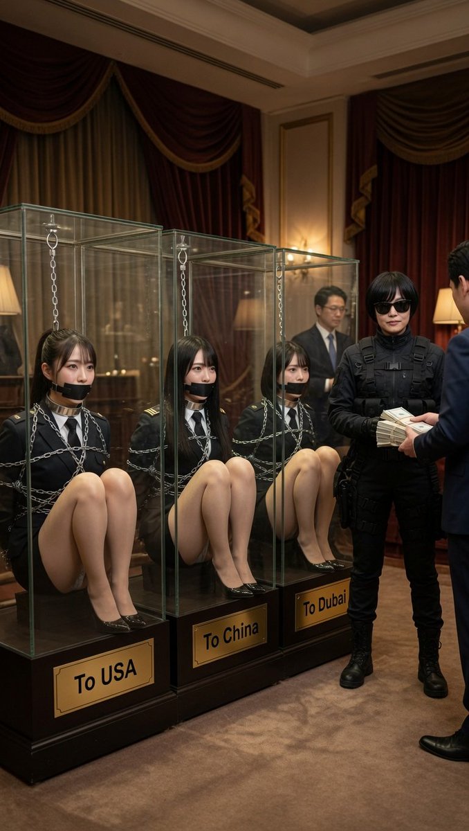 Tomo328549626's tweet photo. The waiting room after the auction. The buyers for the three female police officers have been decided. The successful bidders make their payments.
#DID　#bondage　#damselsindistress https://t.co/9ady6NmOPd