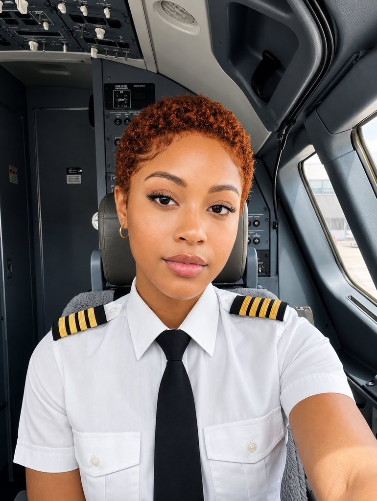 CapAmira12's tweet photo. Beauty, brains, and altitude ✈️🔥
Queens are really out here flying planes and breaking barriers at the same time. 👩🏽‍✈️❤️ https://t.co/kEV2jG9HMr