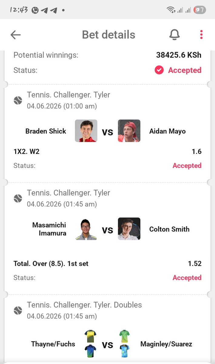 Tipsmaster65's tweet photo. Tennis 🎾 🎾 

Stake high fam.

Site: #DBBET

Bonus Promocode - KKK

Reg link 🖇 https://t.co/JyYLNbXo8u

Code📲 69HDD https://t.co/ncMwQzC4BS