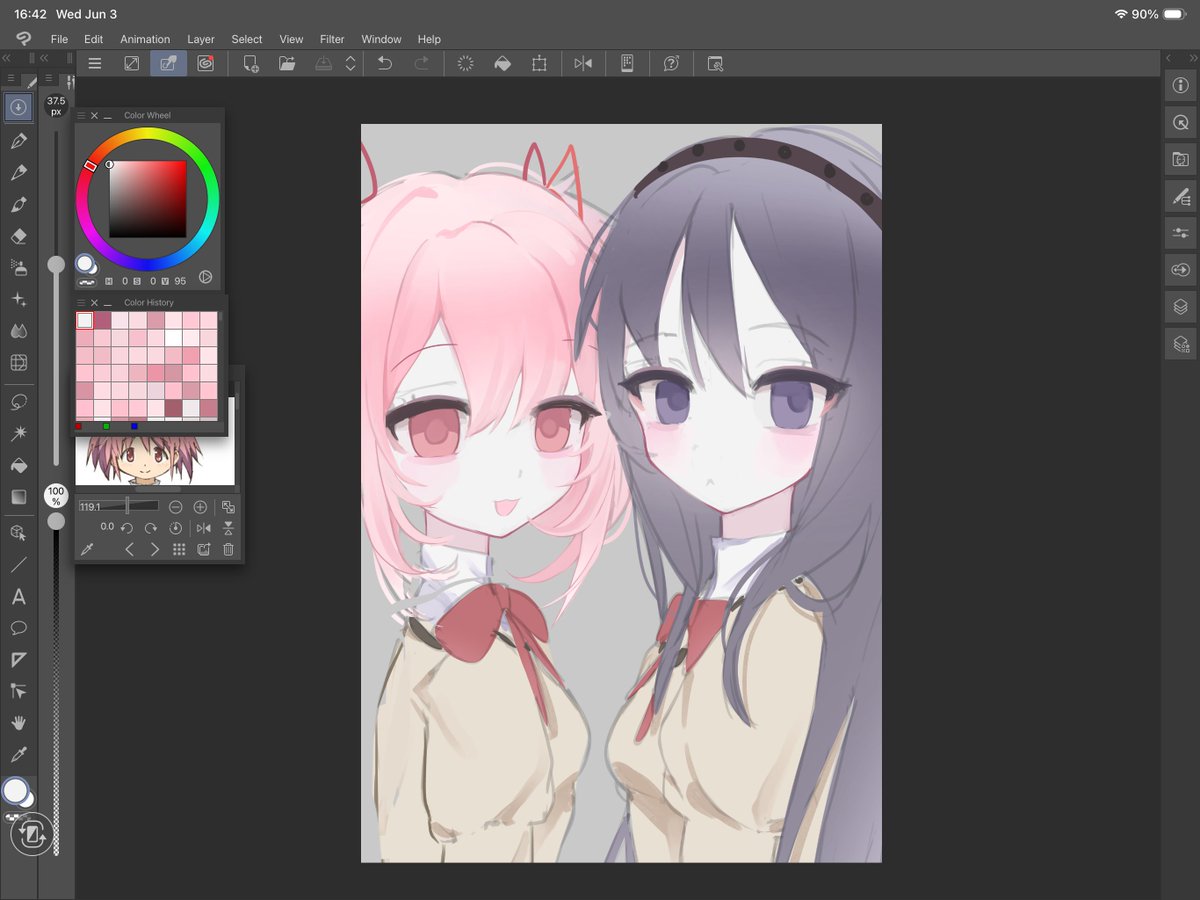 MoonTulpa's tweet photo. madoka and homura wip !!

trying to fix all the mistakes i made when i sketched T-T https://t.co/w0j8Zd955l