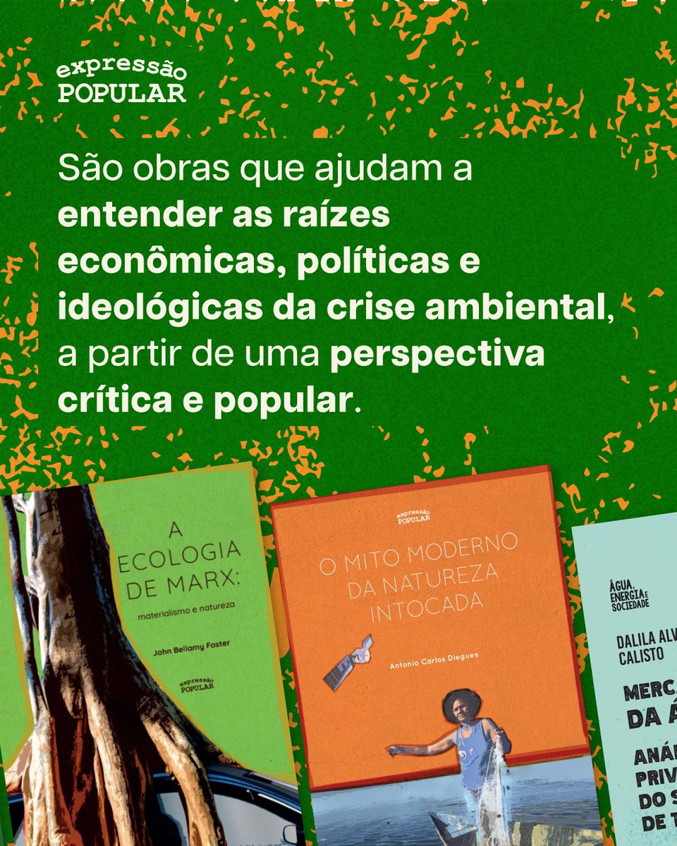 expressaopop's tweet photo. 📚 No Dia Mundial do Meio Ambiente, reunimos livros que investigam como a crise ambiental tem raízes na mesma dinâmica histórica de exploração do capital.

👉🏾Acesse o nosso site e aproveite 30% OFF nos títulos selecionados: https://t.co/aTQqXXYQ33 https://t.co/G5p5PFCk5s