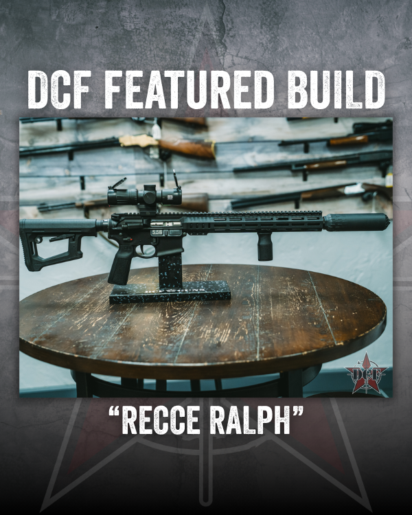 DCFGuns's tweet photo. Featured Build "Recce Ralph"
@sonsoflibertygw MK1 Recce Rifle 14.5"
@huxwrx FLOW 556 Ti
@g9ammo 5.56mm ammo
@winchesterammunition 223R ammo
@magpul M-LOK MOE MVG
@eotech Vudu 3-9 SFP
#DCF #Custombuild #sonsoflibertygw #huxwrx #solgw #g9ammo #winchester https://t.co/saIMIZlwLh