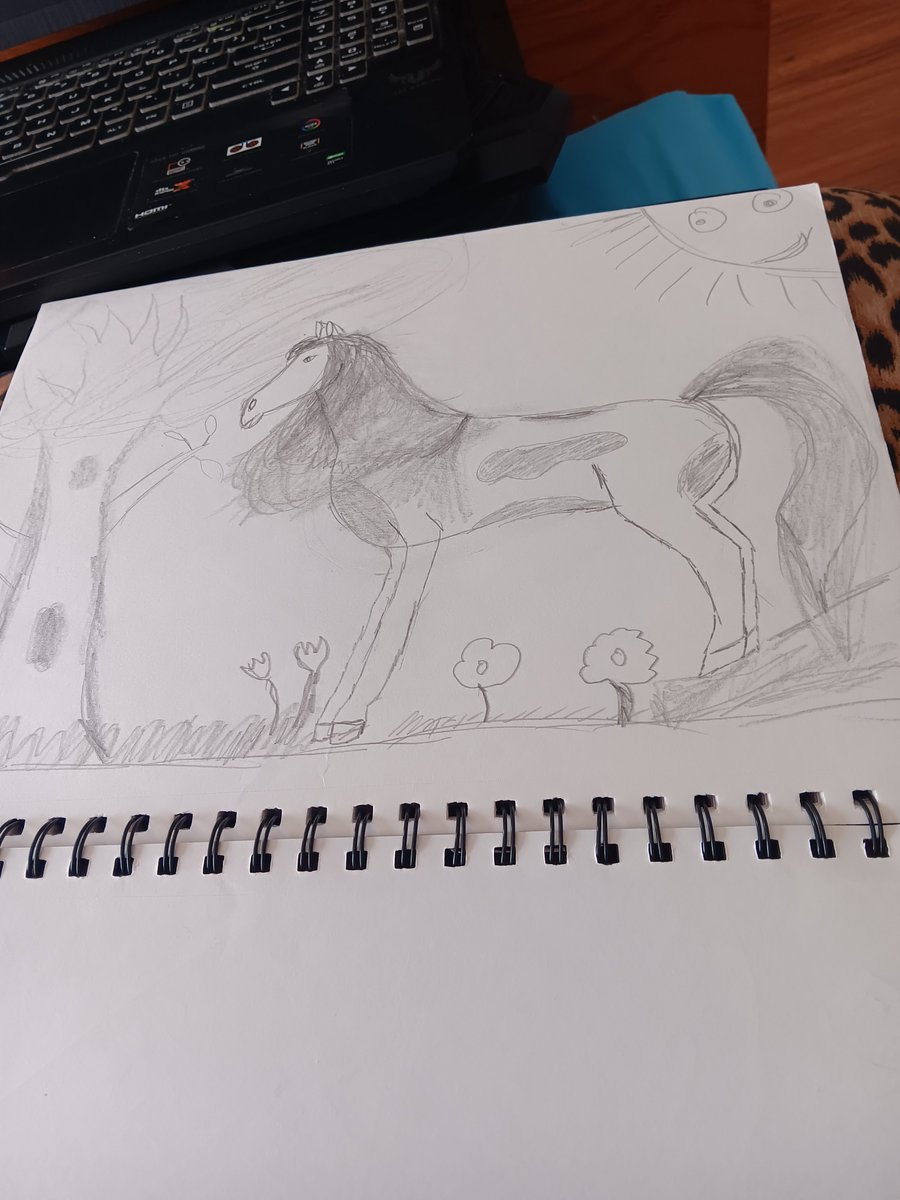 Ravenmoon82's tweet photo. In honor of my mother who passed away 2 months ago I post this image she drew 
#horse #animal https://t.co/a07pvChu2b