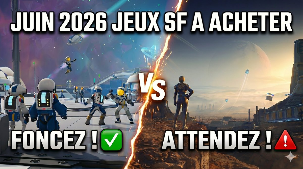 MaxFlyGaming's tweet photo. 🎮 JEUX SF : JUIN 2026 💫

Quels jeux acheter ou éviter ce mois-ci sur Steam ? 
On passe 6 sorties au microscope : de la survie spatiale au cyberpunk, découvrez les 3 valeurs sûres et les 3 titres qui demandent de la prudence.

Le débrief complet ici 👇
 https://t.co/7POQPQQqPw https://t.co/UxF06s0bbH