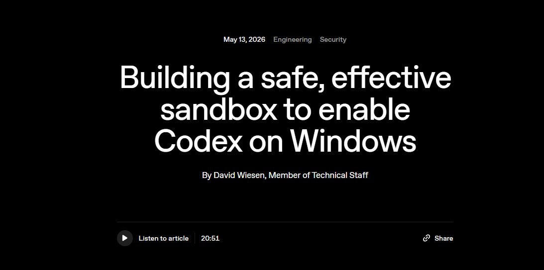 Nalexgee1's tweet photo. I love the @OpenAI  approach to sandboxing on windows better. Claude code just ship everything to WSL taking up unecessary space. https://t.co/Hr41pcPCzH