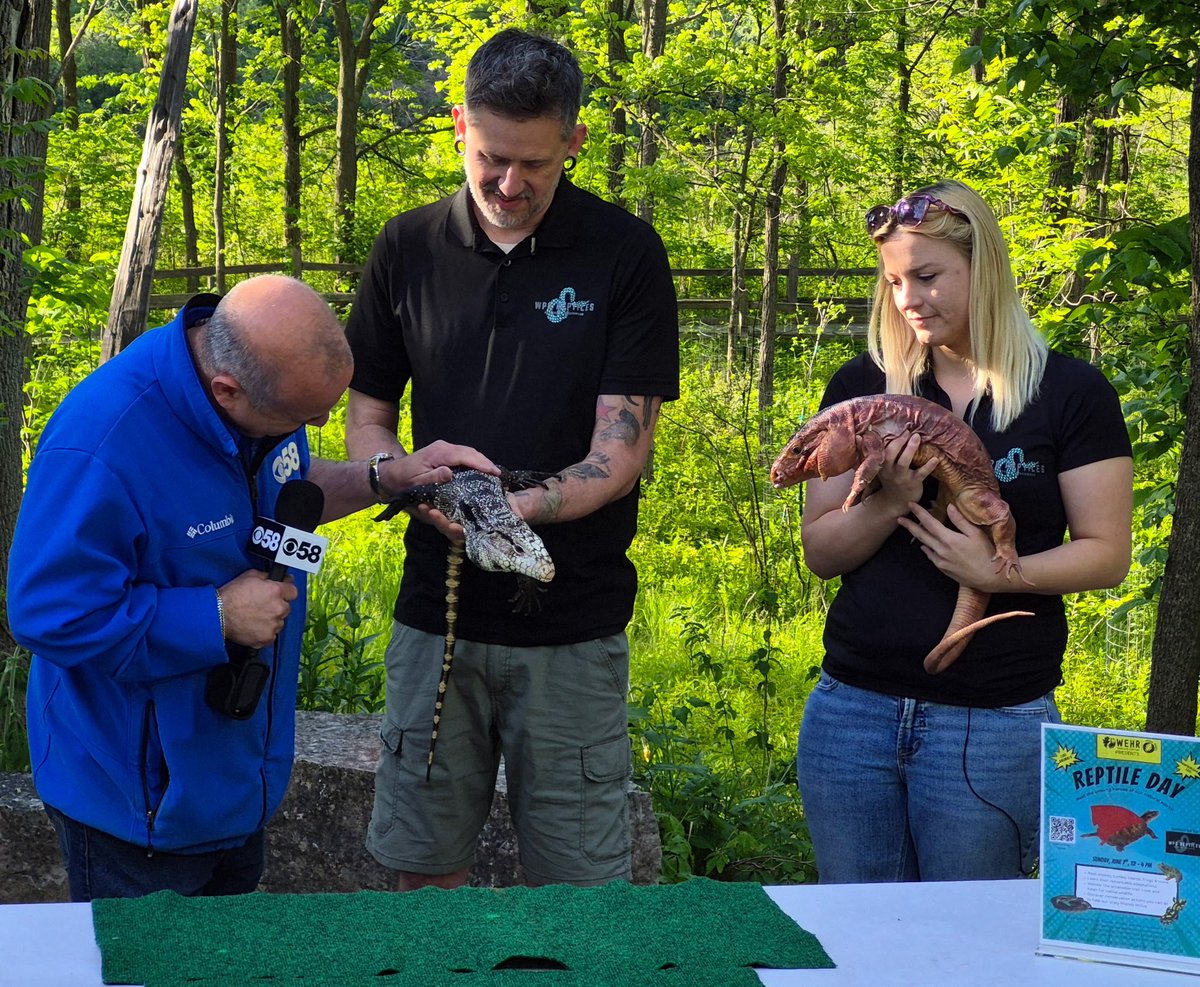 mikeywx8's tweet photo. Guess I hung with the cool kids today…Thank you, Wehr Nature Center, we’re letting us visit. https://t.co/jaKDqZ4qQY