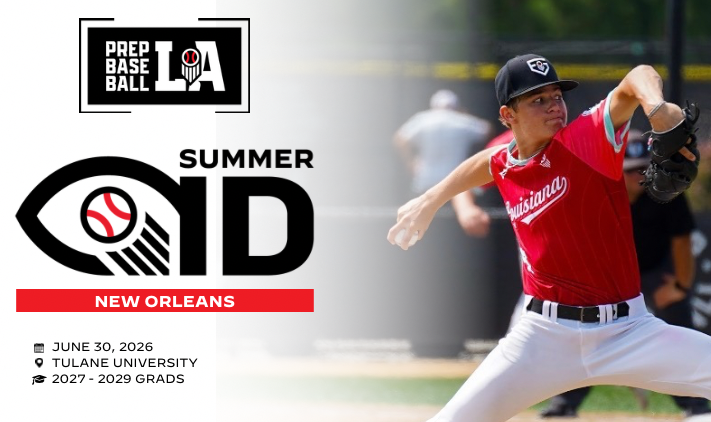 PrepBaseballLA's tweet photo. ☀️ 𝐍𝐞𝐰 𝐎𝐫𝐥𝐞𝐚𝐧𝐬 𝐒𝐮𝐦𝐦𝐞𝐫 𝐈𝐃

Join us for our third open event of the summer on Tuesday June 30th at Tulane University. Open to players in the 2027-2029 classes.

Event page with all the details below ⤵️ 

🖇️ https://t.co/y0XSDdjbOY https://t.co/yWi32TbJB9