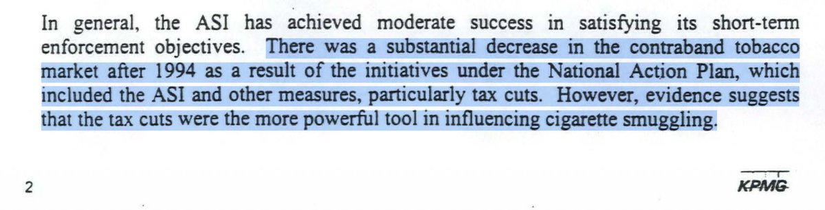 jamomartin's tweet photo. Suggestions that cutting tobacco tax cannot reduce the illicit market are wrong. In 1994, the Canadian government slashed their tobacco excise (and boosted enforcement) and successfully suppressed the illicit market. Subsequent studies found the tax cut did the heavy lifting. https://t.co/XRQ93jeUDC