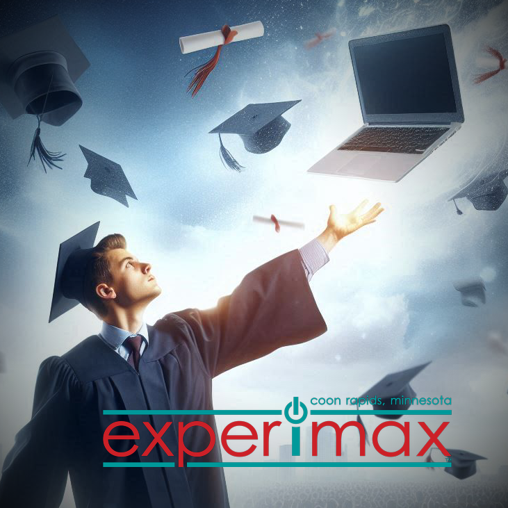 ExperimaxCR's tweet photo. Catch a laptop to launch your Grads through college and into new careers!  Business class laptops starting at $179, only at Experimax.  1-year warranty, data transfer and set-up included. https://t.co/OPAvG9oaJa