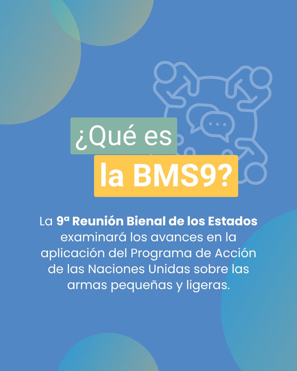 UNLIREC's tweet photo. 🌎 ¡La BMS9 ya está en marcha en la Sede de las Naciones Unidas en Nueva York!

Durante esta semana, los Estados debatirán avances y prioridades para prevenir y combatir el tráfico ilícito de armas pequeñas y armas ligeras.

Desliza y descubre más 👉

#BMS9 #UNPoA https://t.co/8mjBMrZcPZ