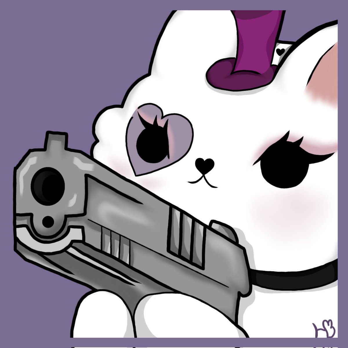 BunnHatter's tweet photo. 𝑮𝒊𝒗𝒆 𝒎𝒆 𝒂𝒍𝒍 𝒐𝒇 𝒚𝒐𝒖𝒓 𝒕𝒊𝒓𝒂𝒎𝒊𝒔𝒖! 

Gun emote now available on Kofi! 

#Bunnlustrator #Kofi #Comms #Emote #smallartists https://t.co/GqwI41g7AT