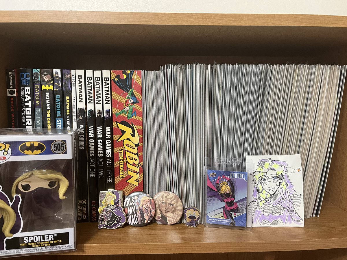 holybatgirl's tweet photo. my stephanie collection so far + a stephbin plush i c0mmed should be coming in the next week or so!!&amp; :) https://t.co/tUAPxxZx6O