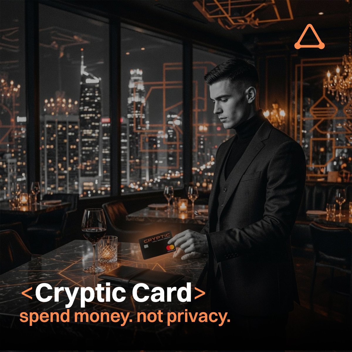 CrypticTechApp's tweet photo. bought dinner. 
paid with cryptic.
that's it. 

that's the post. https://t.co/wWR8M2nc0i