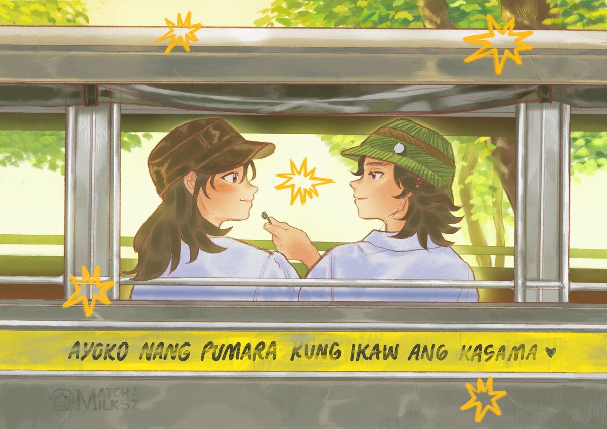 MatchaMilksz's tweet photo. Jeepney Love Storyyyyyy UEUEUUEUE
Nawa’y ‘di mawalaa ang jeep, dyan kami nagkaspark ng bf ko 😭🫶🥀
#artph #illustration #jeepney https://t.co/QeDzL2M0bb