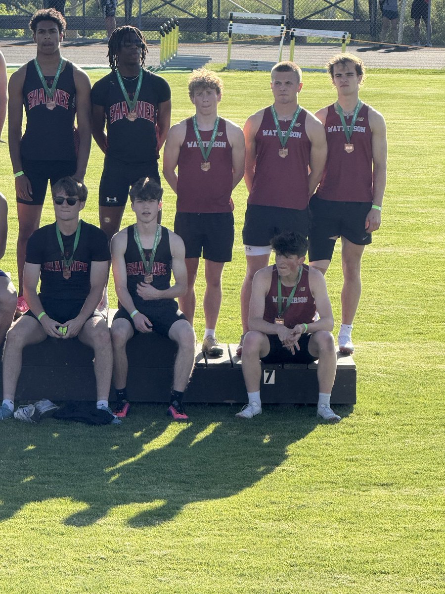 WattersonTF's tweet photo. STATE BOUND!!

Someone tell these dudes they got the wildcard and the 4x100M is going to the state meet.👏🎉

Congrats to Jack McCoy, Henry Geraghty, Lucas Korn, and Oliver Holowicki.

See you this weekend! https://t.co/1AUdYiC2jd