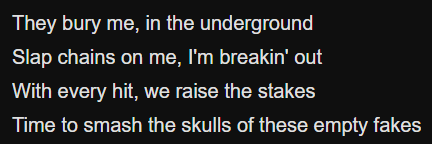 GETHEMLOCKED's tweet photo. ༄✰

Actually, READING and listening to the lyrics of Authority is kinda sad. Because it shows a bit of how he REALLY felt being under Harmony in a way.

This specific line at the beginning feels like how he felt after finally giving up. He wanted power to change, even if it hurt https://t.co/XXiEhJSquW
