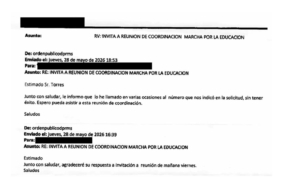 NecMinusUltra's tweet photo. La CONFECH ahora desconoce los correos QUE ELLOS MISMOS enviaron a la delegación presidencial solicitando autorización de la marcha 🤣 https://t.co/REWETbUFA3