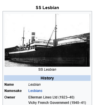 unaicp's tweet photo. @ItalyaTrue Imagine sailing the lesbian sea in the SS Lesbian cargo ship https://t.co/y9S3UP8nmh