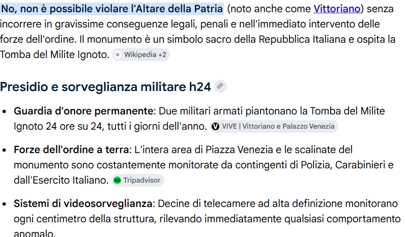 Max_atwork's tweet photo. @luc42096 @Simona45104788 @flaviadonati @fattoquotidiano forse alla giornalista d'inchiesta sfugge che è reato
violare la sacralità sell'Altare della Patria 
Vilipendio della Repubblica e delle Forze Armate...ecc. https://t.co/6r4oD6y90b