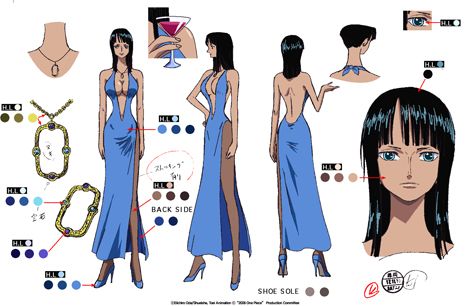 WereInStock's tweet photo. Model Sheet of Nico Robin in The Giant Mechanical Soldier of Karakuri Castle https://t.co/pYKCFo1bIA