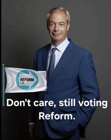MountainManLew's tweet photo. The attacks keep coming from every angle, this means they fear us. The more you try to divide us, the bigger and stronger we become. Nigel Farage is stronger than anyone in Parliament. They scream, they shout, they belittle. They won’t be laughing for much longer. 🩵🩵 https://t.co/SsaegJDzkW