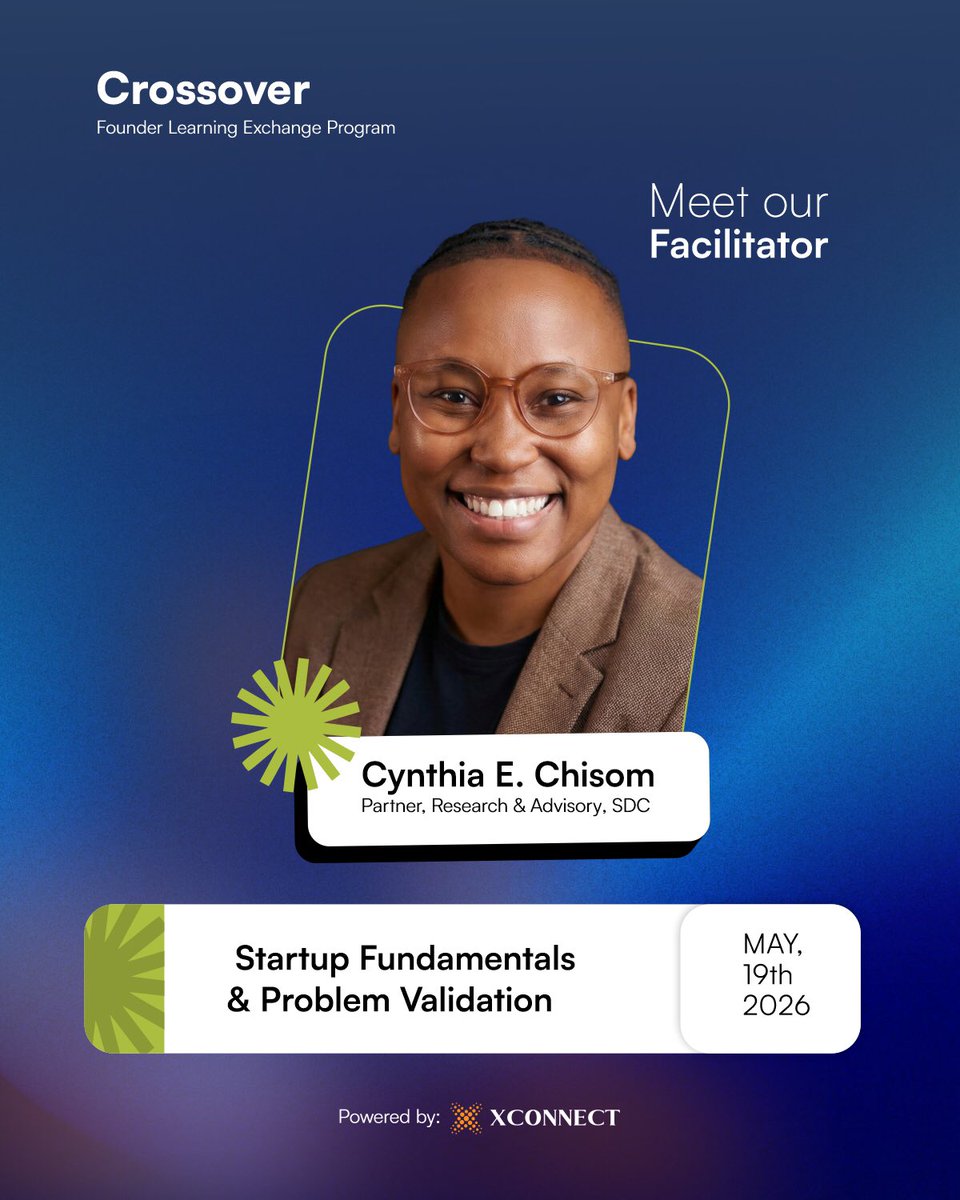 XConnectAfrica's tweet photo. A huge thank you to Chisom for facilitating our first Crossover session on Startup Fundamentals &amp; Problem Validation, where founders explored what truly makes a startup, how to validate demand before building, and why customer discovery is the foundation of sustainable growth. https://t.co/dmT9efrPYb