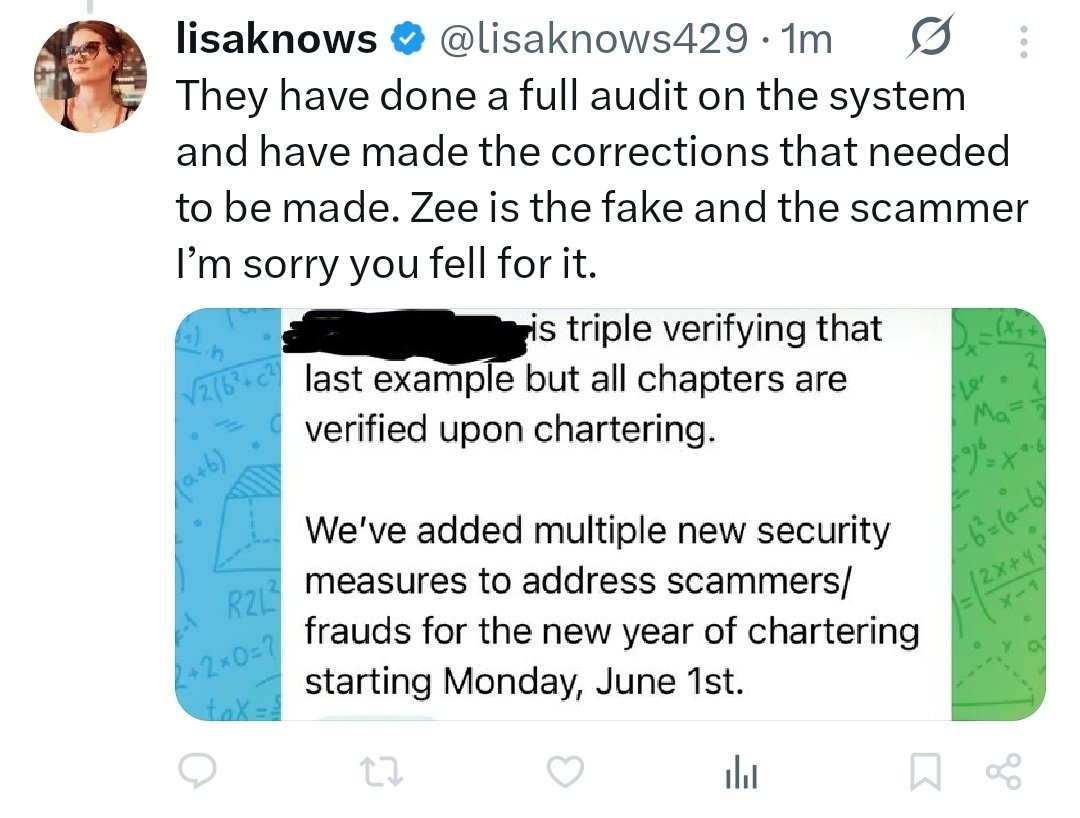 woolman13's tweet photo. Well, clearly Lisa has contacts we dont have. 

She has someone she can text for answers. I dont. 

She also has a relationship with Tracey Martin, who is obviously close with Erika. She has gotten info from Tracey as well. 

You honestly think I could just call them up and get an official statement on the situation when the director of the Club America program literally has blocked me for tagging him in one post about the map? 🤔

Clearly they do not want to address it directly---otherwise they would issue a statement, rather than blocking me.  🤷‍♀️