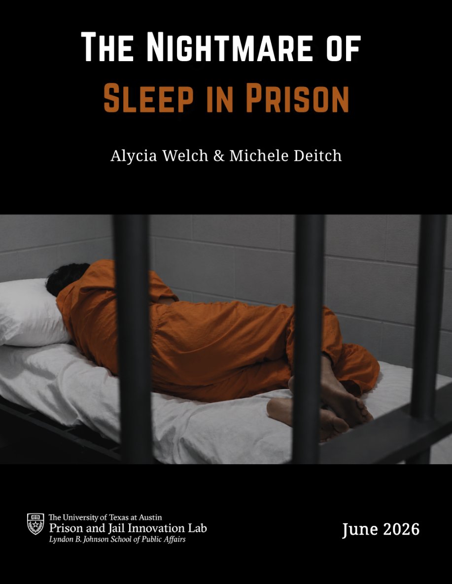 PJInnovationLab's tweet photo. 🚨 NEW: The Prison and Jail Innovation Lab has released a new report! 

"The Nightmare of Sleep in Prison" exposes the impact of chronic sleep disruption in U.S. prisons and jails and what corrections officials can do about it.

Read it here: https://t.co/Z1FH3zrpf1 https://t.co/HbPq3AMlfR