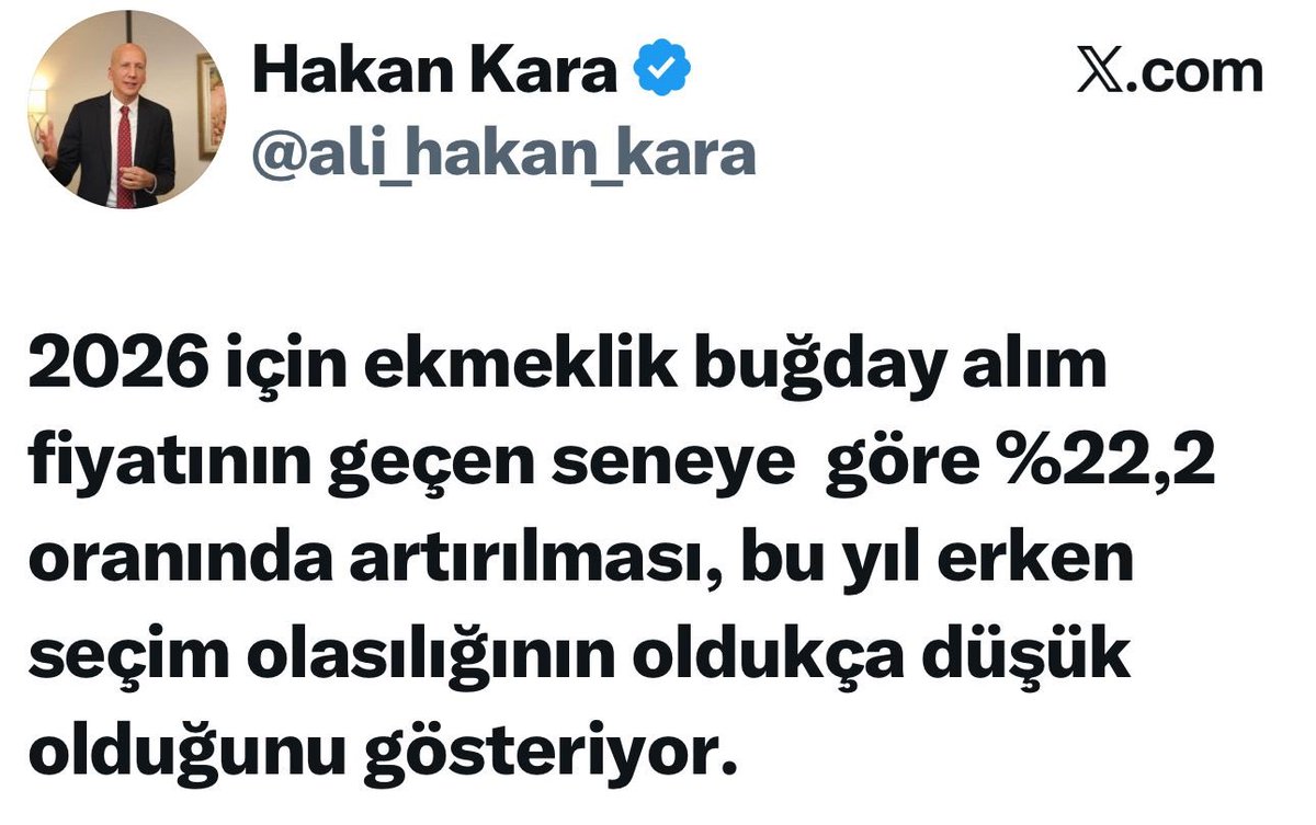maslanim's tweet photo. Resmî enflasyon %33 ve çiftçiden alım fiyatı %22. 

Köylü reel olarak %11 daha az para alacak. 

Seçim 2027 Kasım sanki.

@ali_hakan_kara https://t.co/YoRGpmOZID