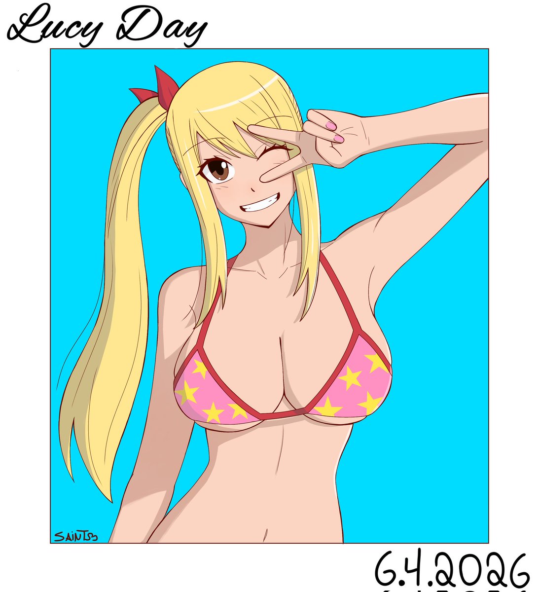 Saintsdraws's tweet photo. Happy Lucy day 🗝️ ❤️ 

#ルーシィの日 #fairytail #LucyDay https://t.co/ezpyyOyo0s