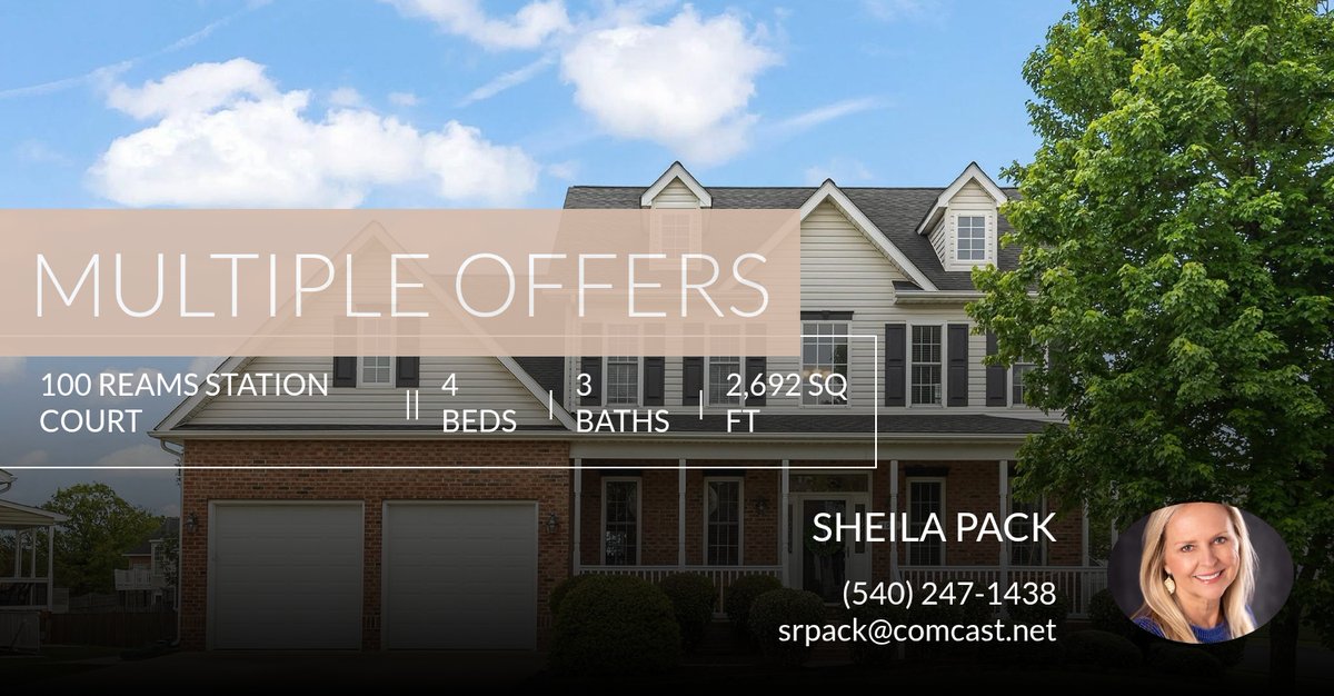 SheilaPack's tweet photo. MULTIPLE OFFERS! Call or text me 540-247-1438🔥

#SaySheilaSaySold #VARealtor #ShenandoahValley #realestate #dreamhome #realestateinvesting #forsale #Winchesterhomes #shesellsstephenscity #luxuryhomes #remaxroots #putdownroots #sh... https://t.co/vrVQi0zAW3 https://t.co/Z7UlWNBDgz