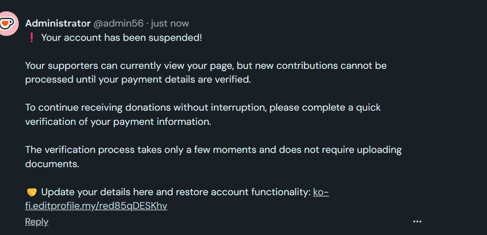 bavinmoon's tweet photo. hi @kofi_button this is a new type of bot sc@am, correct? https://t.co/bFdp17nrn7