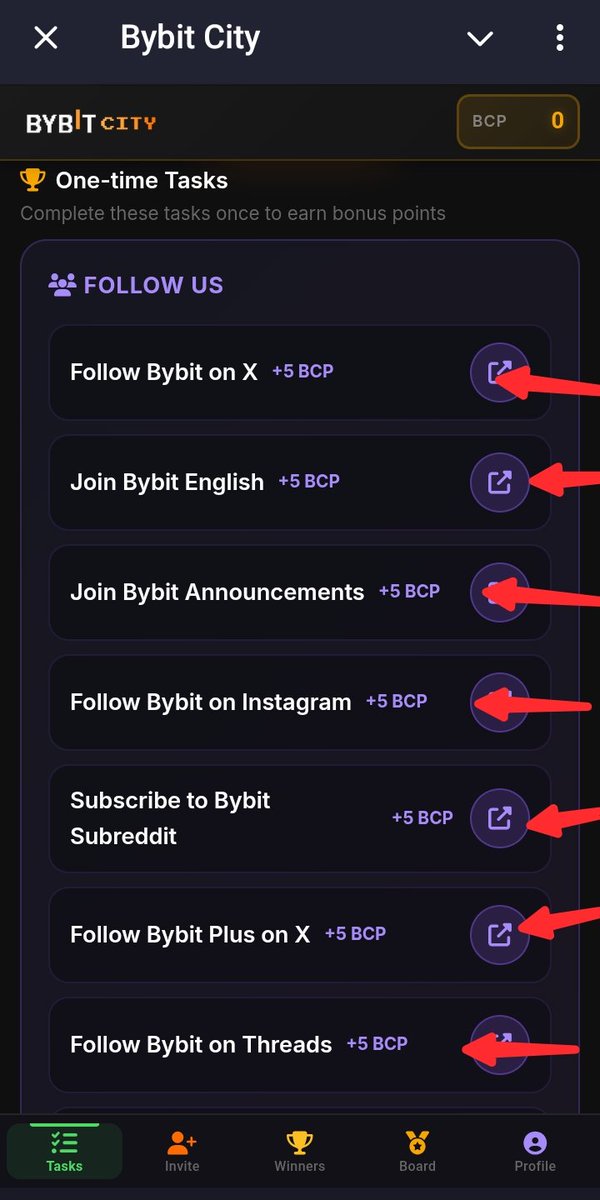 PRIME_GIG's tweet photo. Complete tasks &amp; earn points

Daily tasks:

• Check-in: 10 BCP
• 15 messages in Bybit English chat: 20 BCP
• Social sharing: 20 BCP per post. https://t.co/xvX9EK79eK