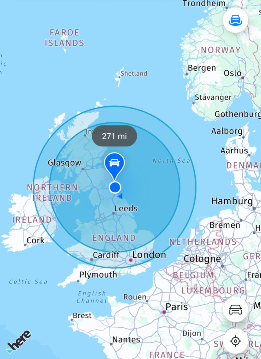 LewisStanding1's tweet photo. @will99751 @GBNEWS They do perfectly well outside of cities. This is what 270 miles looks like as the crow flies. https://t.co/xJQucfLFBT