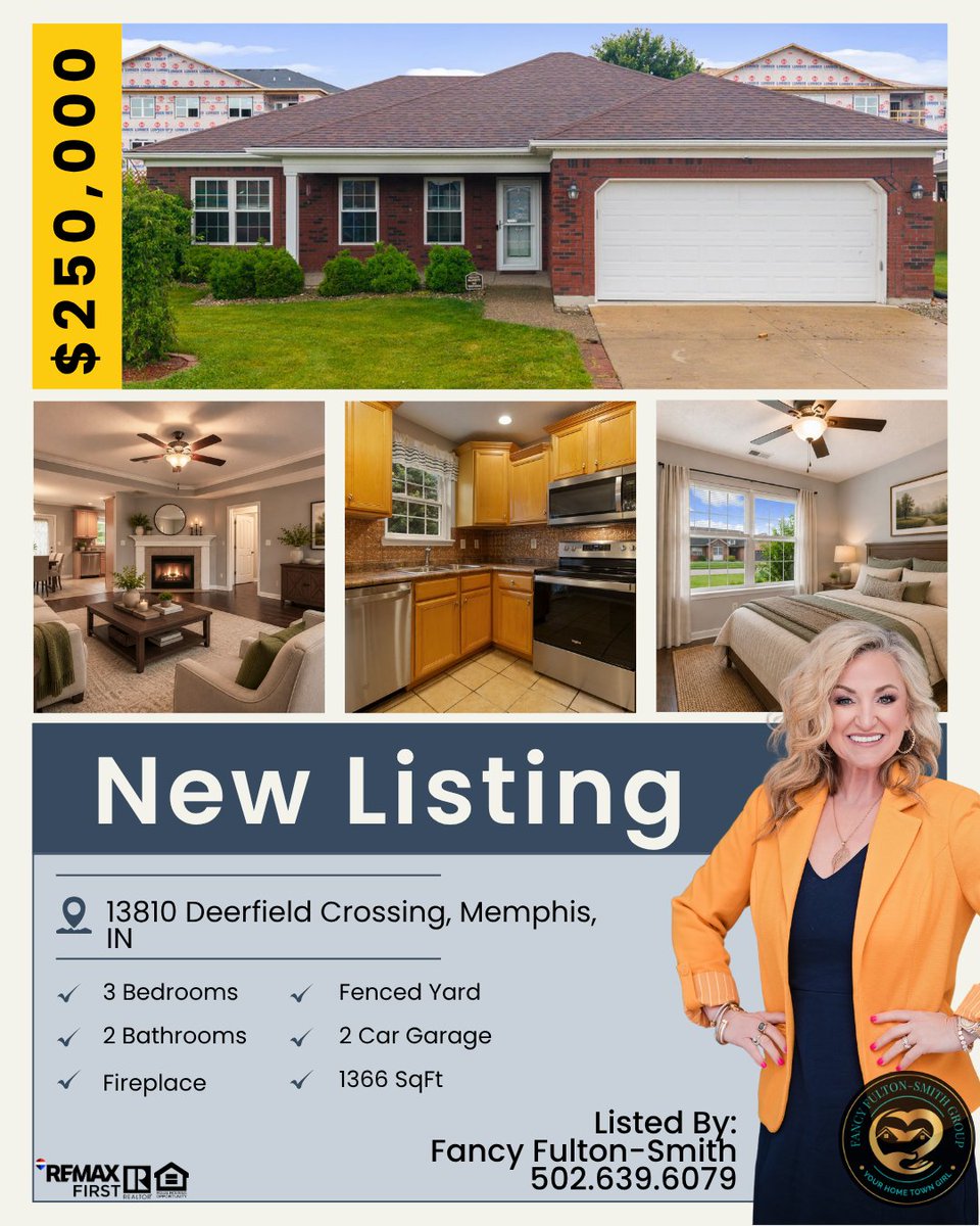 fancyfulton's tweet photo. Two homes. Two different vibes. Both officially ACTIVE and ready for their next owners! 🏡✨

📍4206 Treesdale Dr, Sellersburg, IN

📍13810 Deerfield, Memphis, IN

#FancySellsHomes #YourHomeTownGirl #SouthernIndianaHomes #SellersburgINHomesForSale #TopRealEstateAgentNearMe https://t.co/prRrassNKR