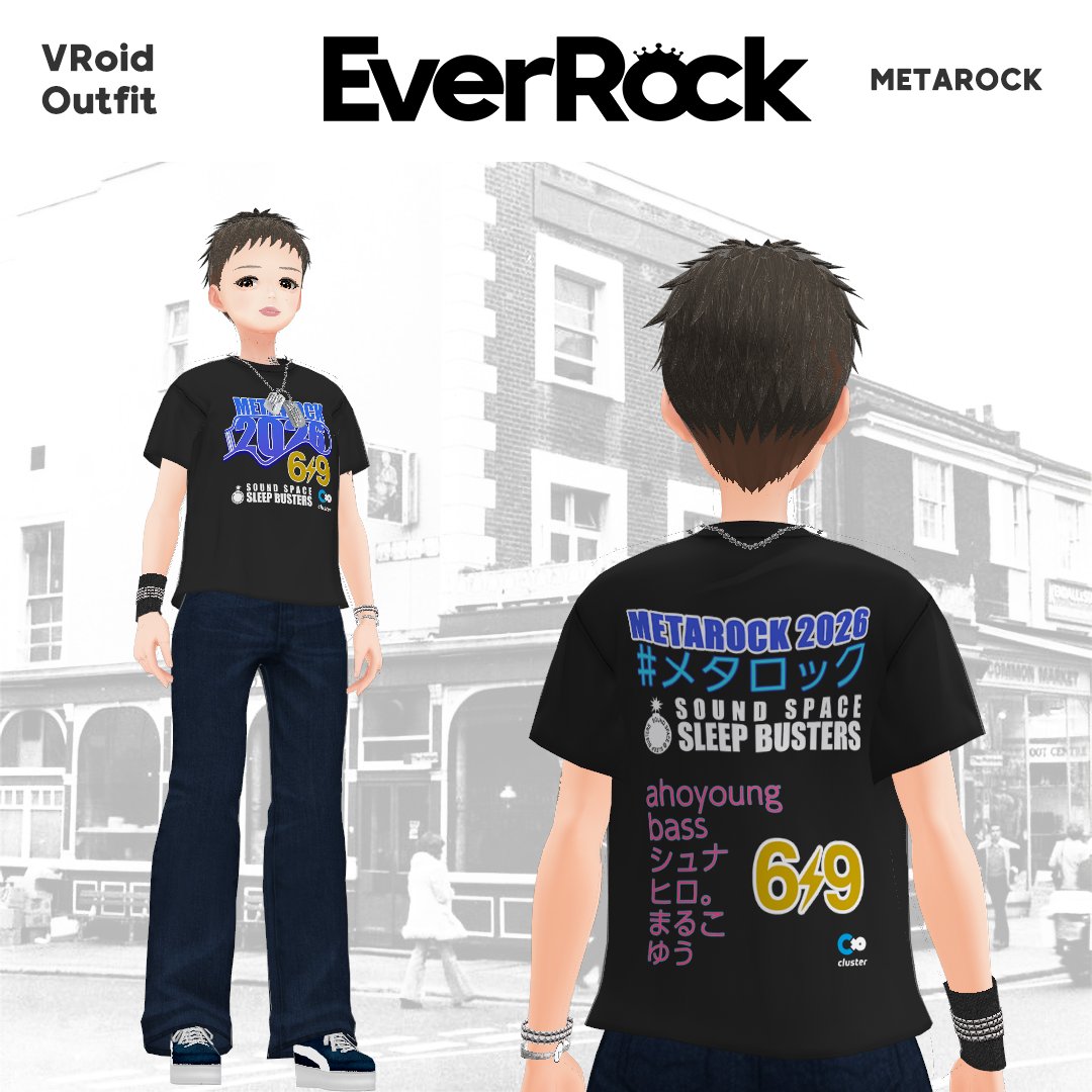 EverRockYou's tweet photo. METAROCK 2026 オフィシャルTセット | EverRock https://t.co/i0AW8seFXr #booth_pm https://t.co/phbsHvqiU7