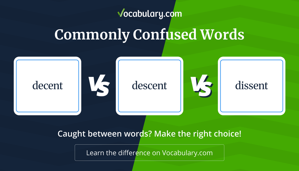 VocabularyCom's tweet photo. The pilot ensured a decent descent for the passengers, even as a few crew members voiced dissent over the weather conditions. Learn the difference: https://t.co/pAuNndaJdH https://t.co/6LtZI0YyVz