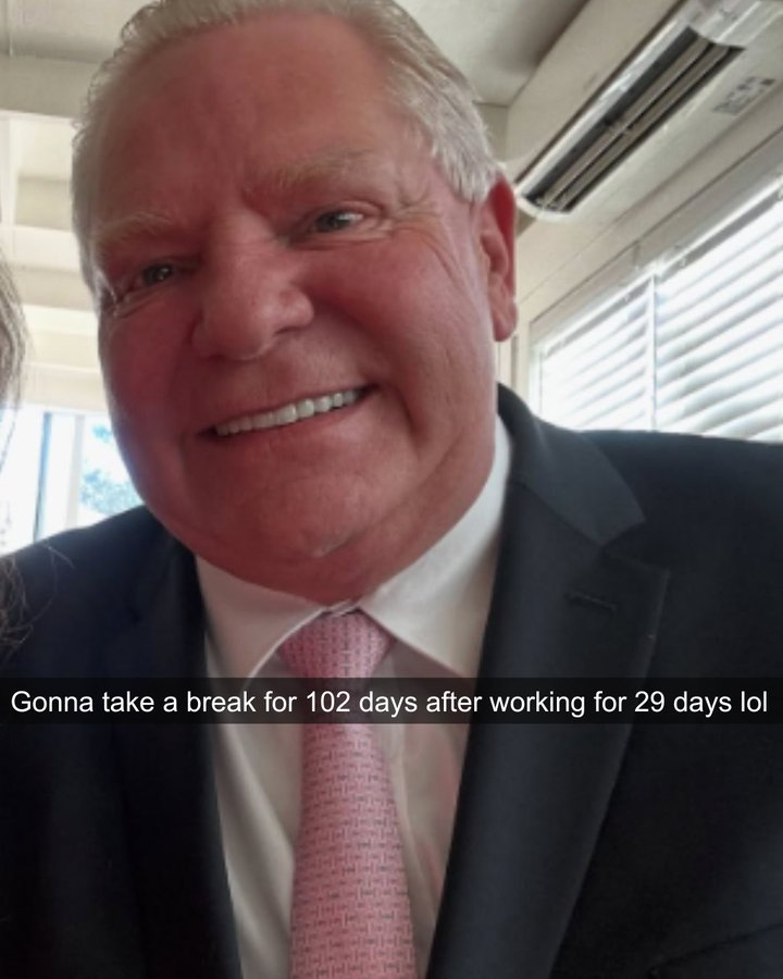 CaptainDick12's tweet photo. Doug Ford has racked up the largest subnational debt in the world. No province, state or small country has as much debt as Ford. Ontario's net debt is projected to surpass half a trillion dollars, sitting at around $507.1 billion and he goes off on vacation for five months? https://t.co/BAqGp8bPT8
