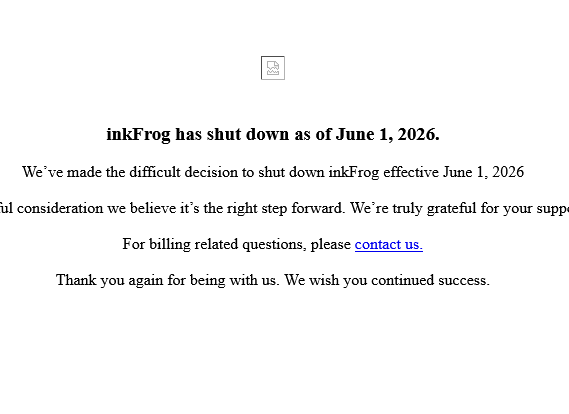 djbcause's tweet photo. RIP Inkfrog 😕 Now all of the 'ai lister' sites have emerged. End of an era for online retailers. https://t.co/gyAqAEHooV