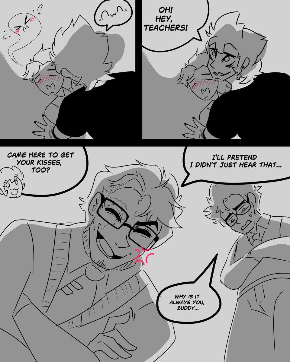 RemKoshmar's tweet photo. Buddy's kissing spree comic for the #adamverse !
(Buddy is my AU variant of Adam)

Part 6
(19/23)

Pages featuring @SleeptilIdie 's Umber and 
Mafuyu's ( //mwaffie.straw.page)) Xander! 
(And a bit of canon Adam!)

#adamverseacademy #hazbinhotel #hazbinhoteladam https://t.co/WnsrH0JdIt