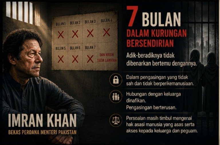 IK_Malay's tweet photo. Tujuh bulan.

Tiada pelukan.
Tiada perbualan.
Malah tiada lawatan keluarga.

Selama tujuh bulan, saudara perempuan Imran Khan telah dinafikan peluang untuk bertemu dengan saudara lelaki mereka. Tanpa mengira pandangan politik, ikatan kekeluargaan bukanlah satu keistimewaan, tetapi satu keperluan asas kemanusiaan dan hak asasi yang wajar dihormati.