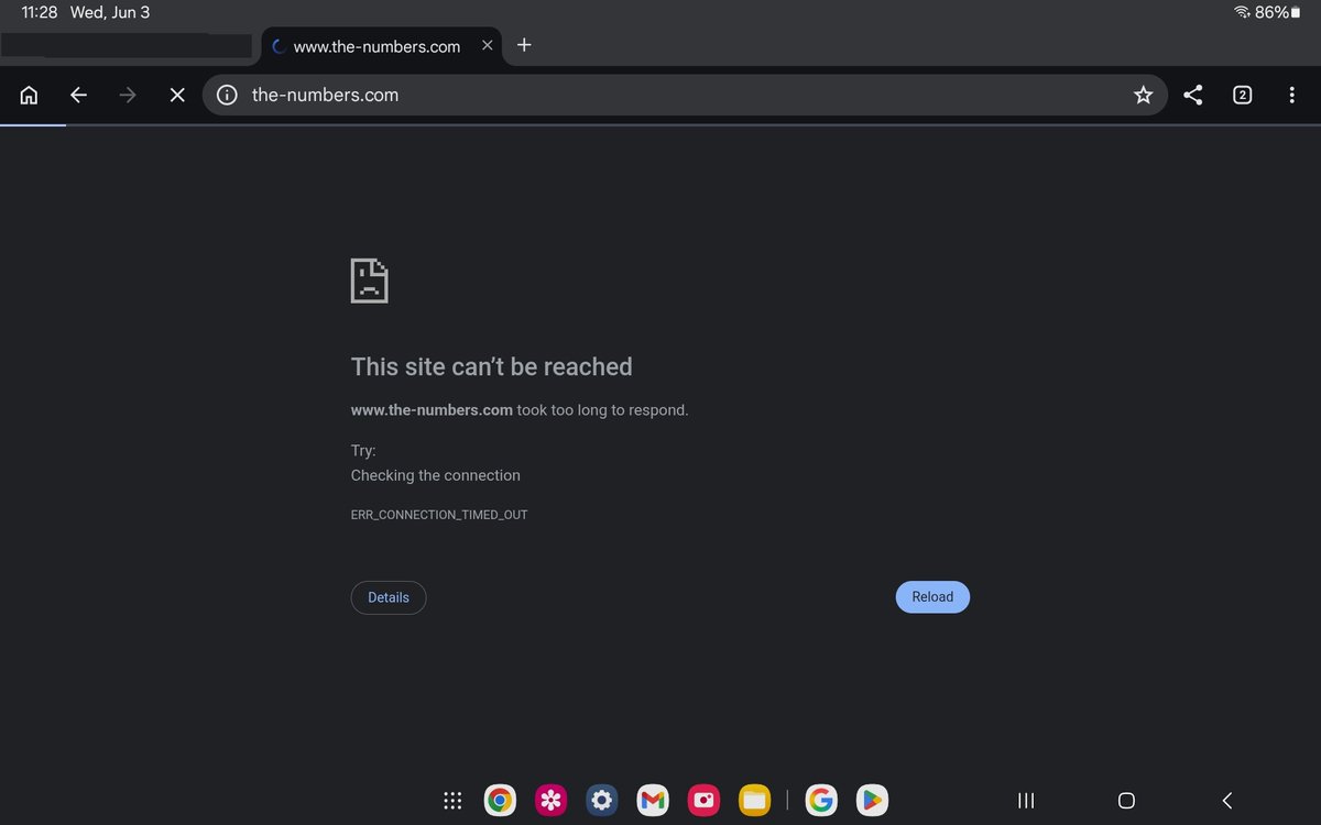 TheGiantOctopus's tweet photo. @TaquiBox @MovieNumbers Yeah I tried two different browsers and these are the messages I get. https://t.co/5fSDmHsz37