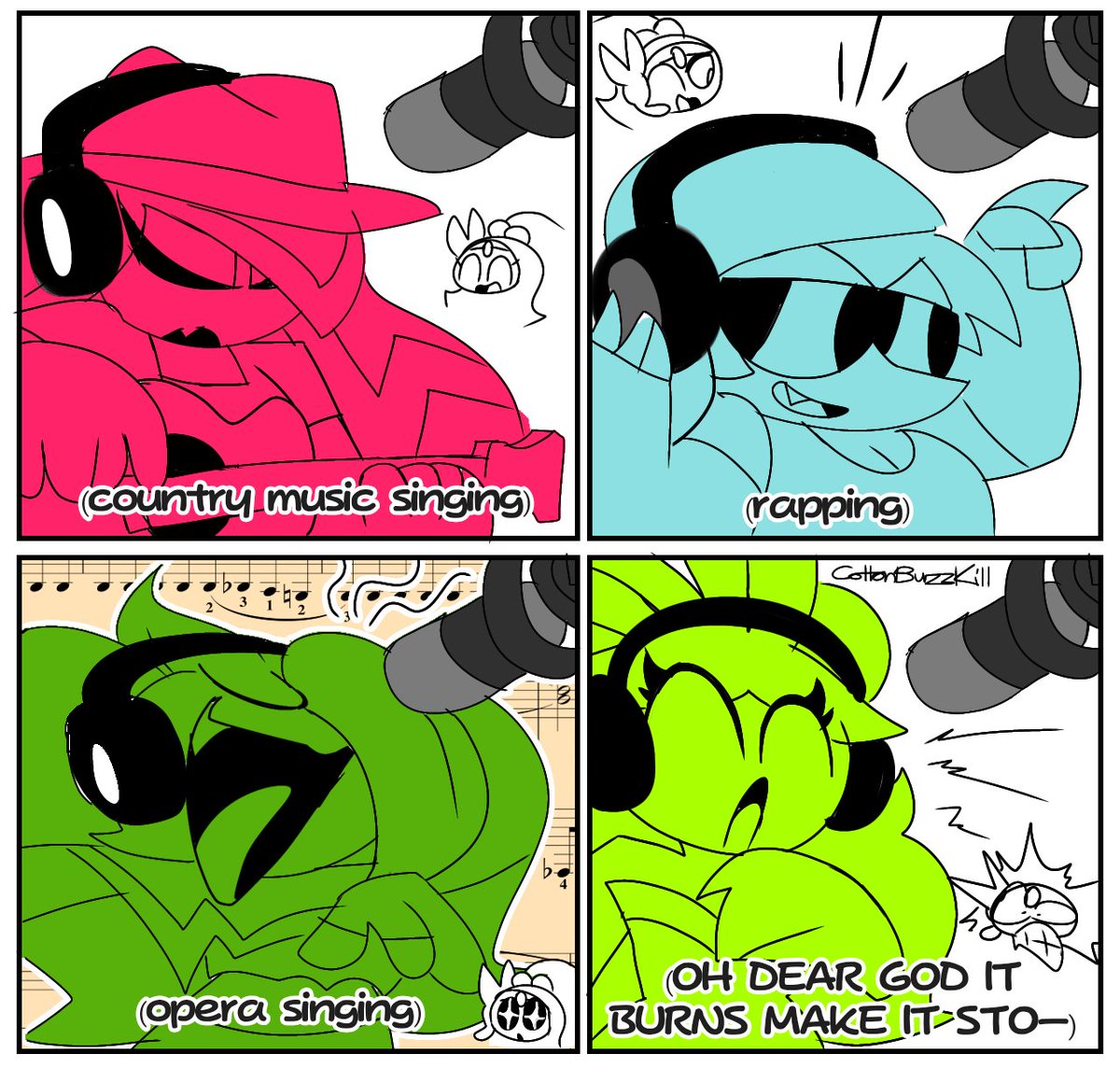CottonBuzzKill's tweet photo. Singing styles (ft. Layla, Cordie, Tambry, Kenya, Amanda) https://t.co/0IbQWix0jb