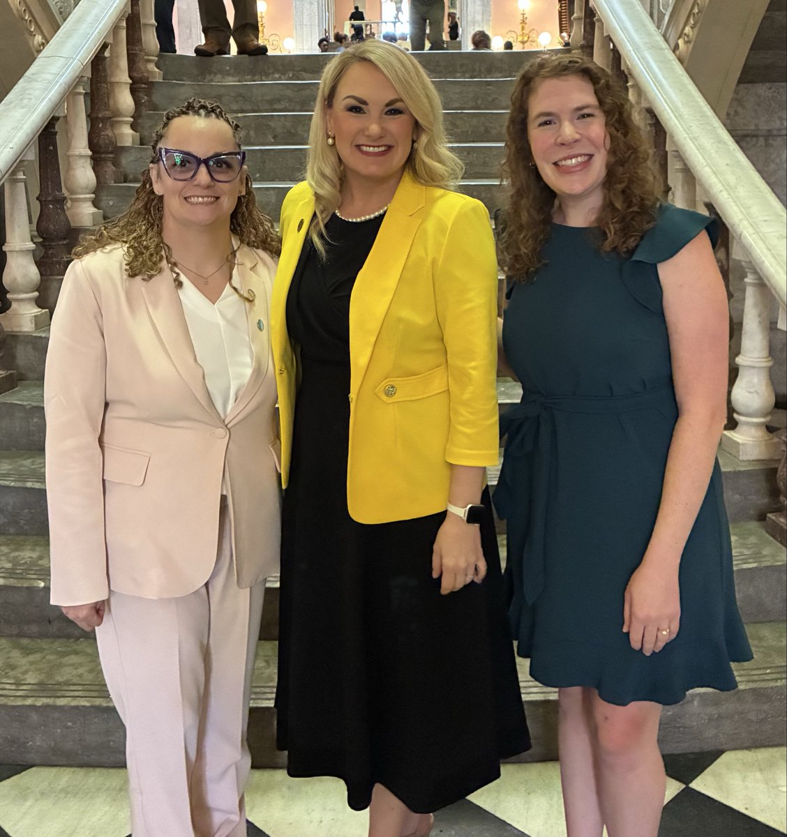 JusticeReform's tweet photo. Prison Fellowship’s @sarahmaehenry and Justice Ambassador Emily Vollmer testified before the Ohio Senate Judiciary Committee in support of HB 296. We are grateful to partner with Rep. Melanie Miller on this important legislation, which provides a grace period before fines and fees become due following incarceration.