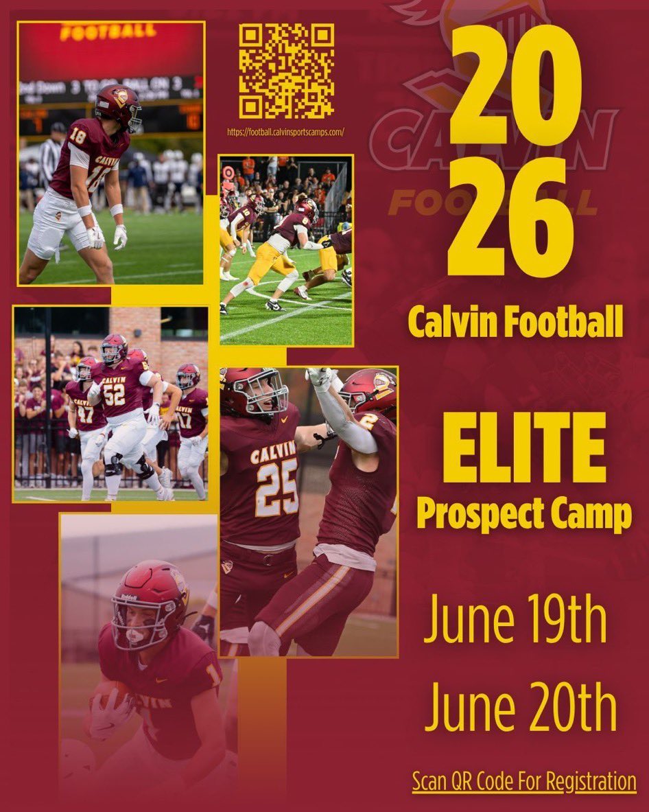 YonkerHarrison's tweet photo. Camp Schedule 
@CalvinKnightsFB: June 19 
@TrojansFBL: June 20
@CrownCollegeFB: June 27 
@HopeCollegeFB: July 13 
@AUTrojansFB: July 17 https://t.co/rpkXkrR62p