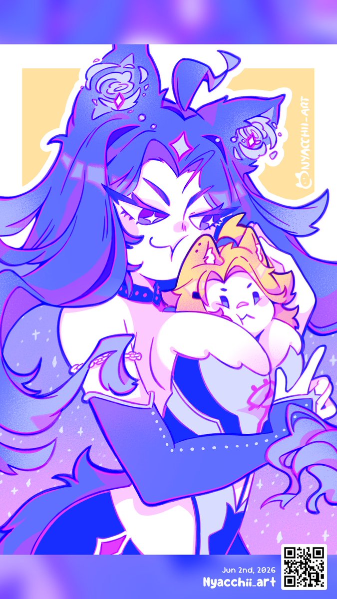 nyacchii_art's tweet photo. I DREW THE CUTIES!! 
I am so happy with the result!!! 😤❤️❤️🥰
#SundayRaffle for @yoshomasaki87 
#OBKArt #ArtoFufu https://t.co/PJqGYZ0OsZ